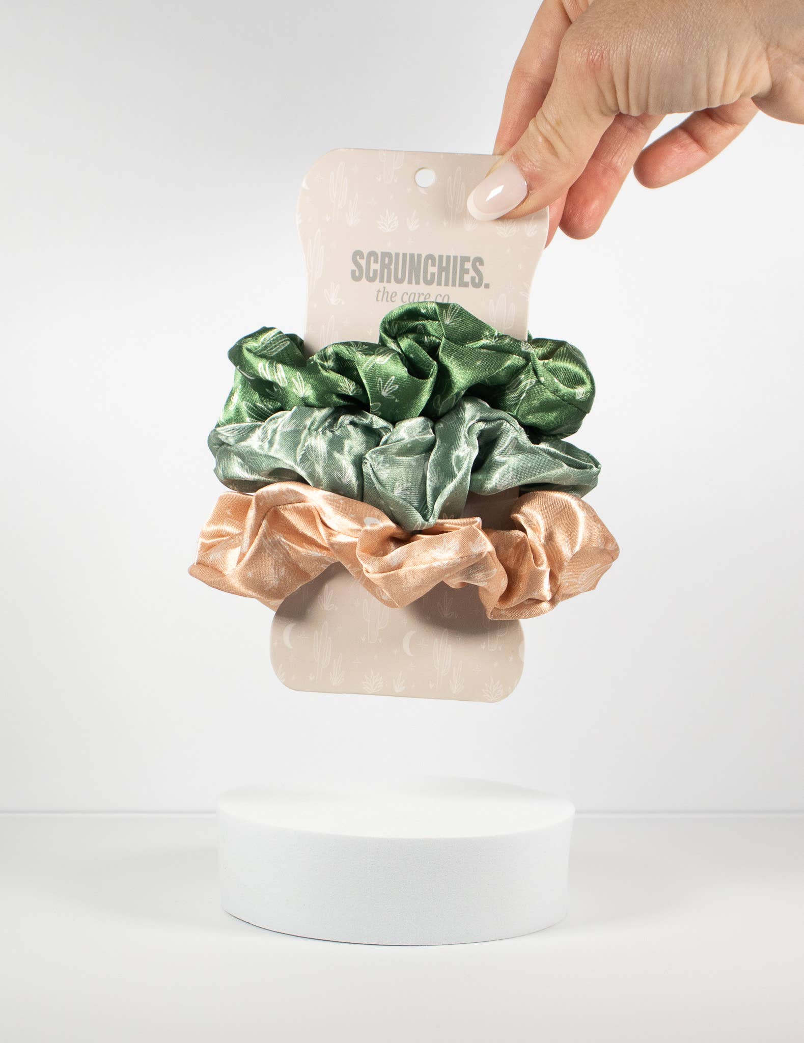 Scrunchie set, Cactus Print Scrunchie Set