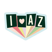I Love AZ Black Squares Sticker