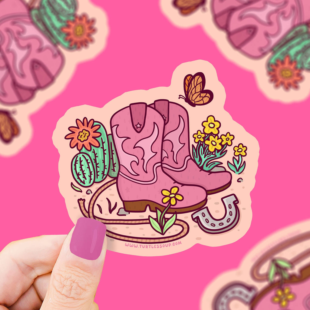 Cowgirl Boots Vinyl Sticker