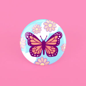 Monarch Butterfly Button