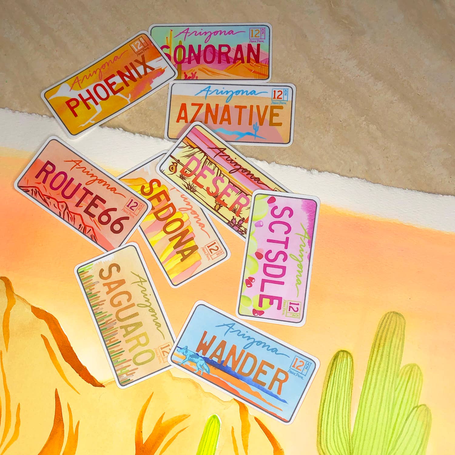Scottsdale License Plate Diecut Sticker