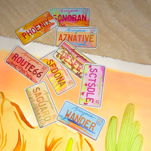 Scottsdale License Plate Diecut Sticker