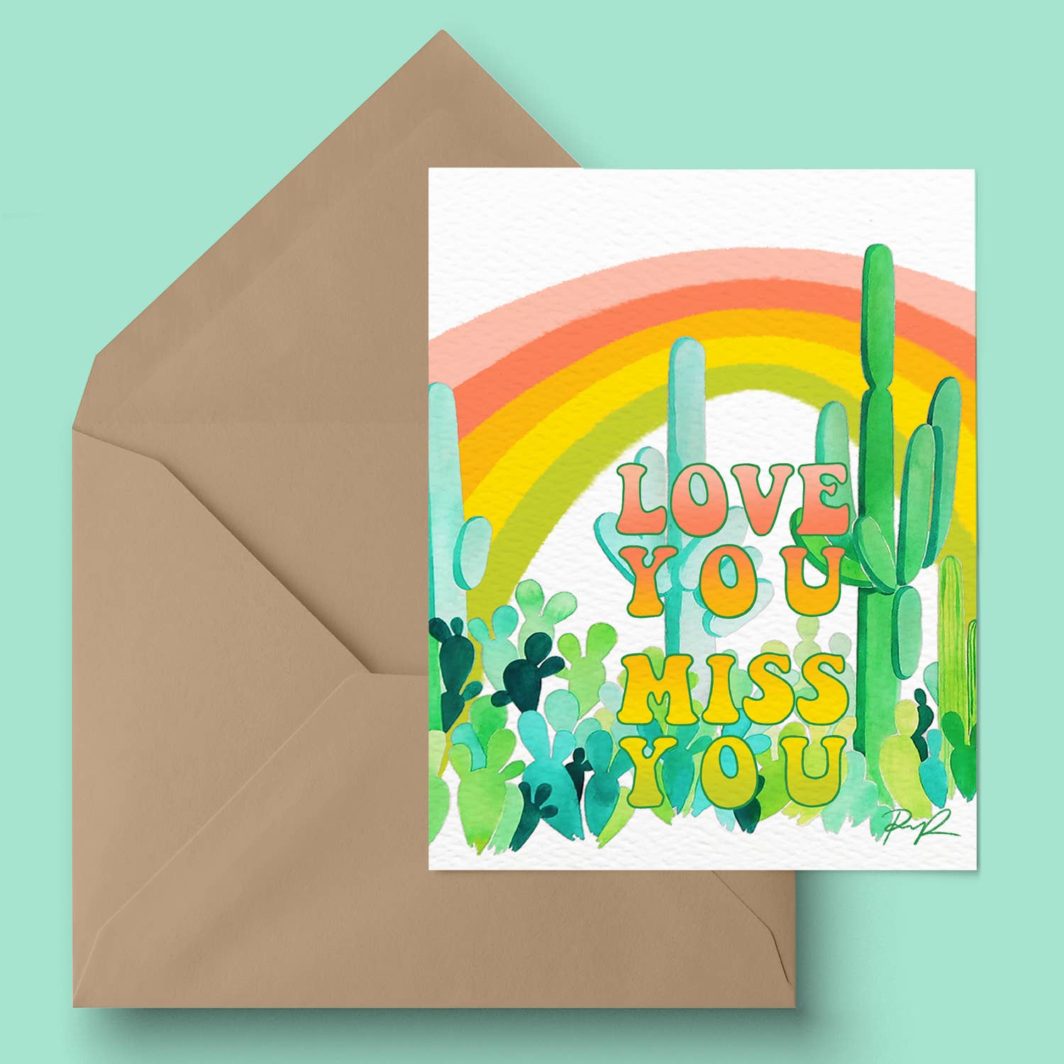 Love You, Miss You Greeting Card