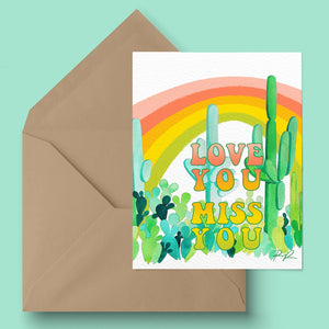 Love You, Miss You Greeting Card