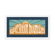Superstition Mountains Patch Vinyl Sticker A Mountain Patch Vinyl Sticker (Clear Backing)