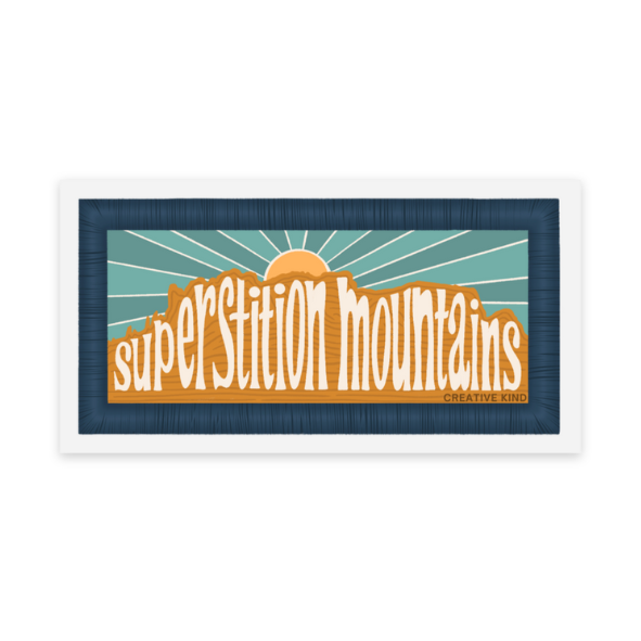 Superstition Mountains Patch Vinyl Sticker A Mountain Patch Vinyl Sticker (Clear Backing)
