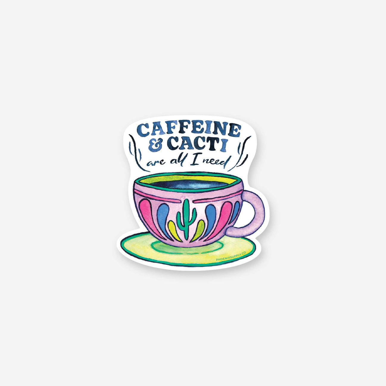 (C) Caffeine & Cacti Sticker