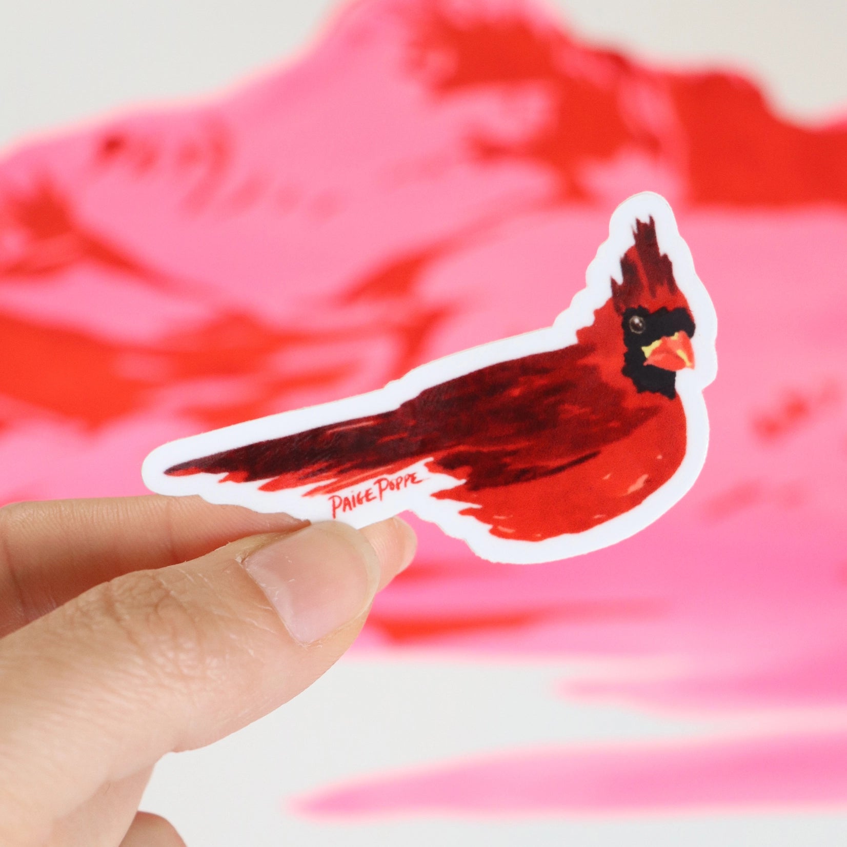 Crimson Cardinal Sticker