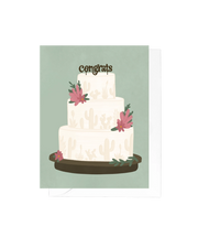 Desert Wedding Cake Greeting Card