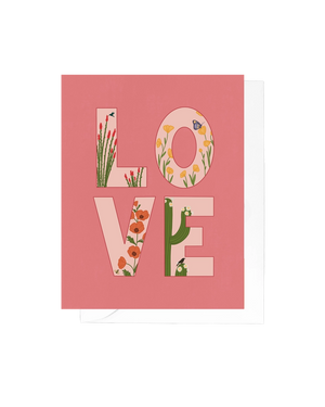 Desert Blooms Love Greeting Card