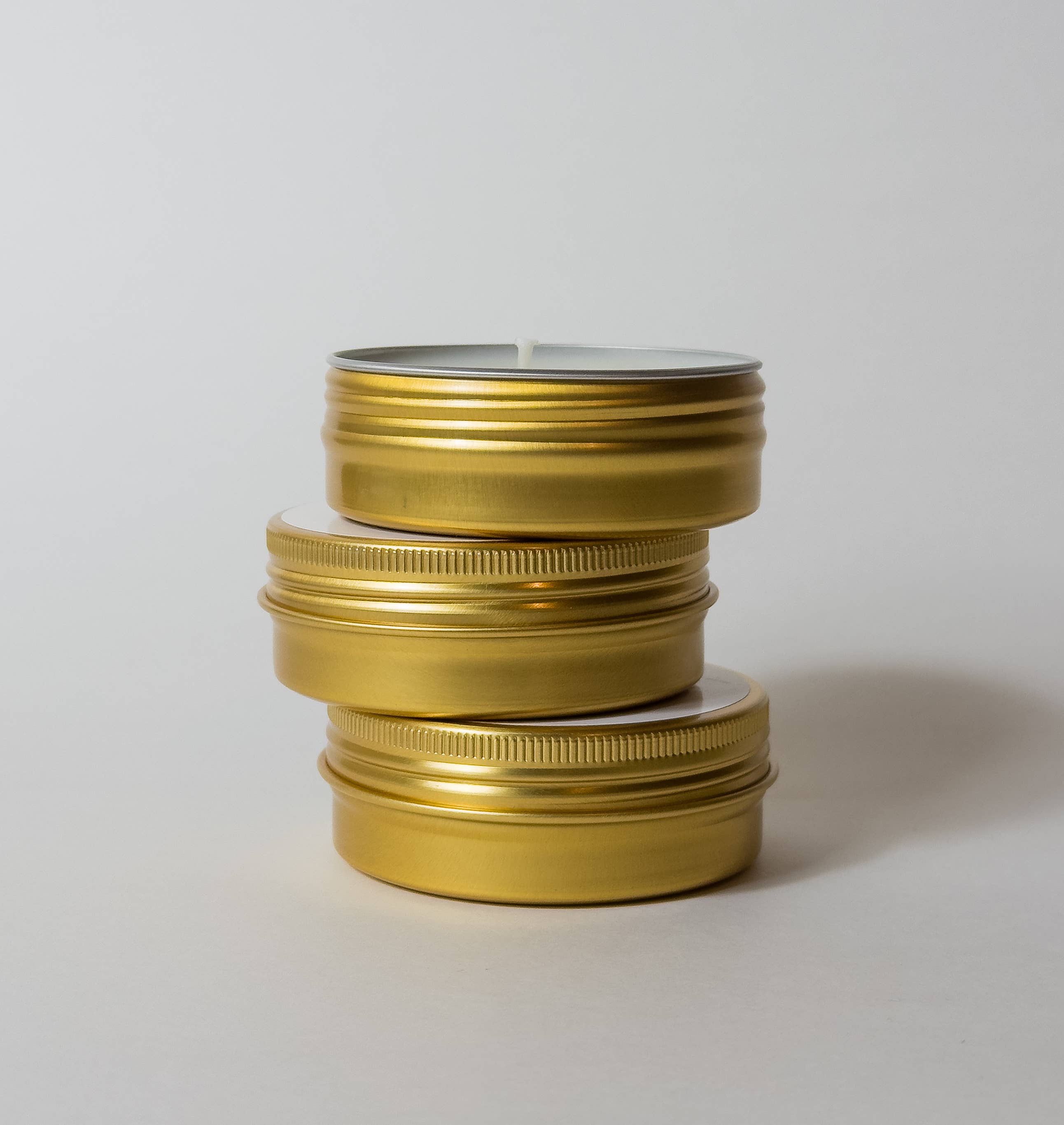 Sedona Sunrise Modern Gold Travel-Friendly Candle Tins