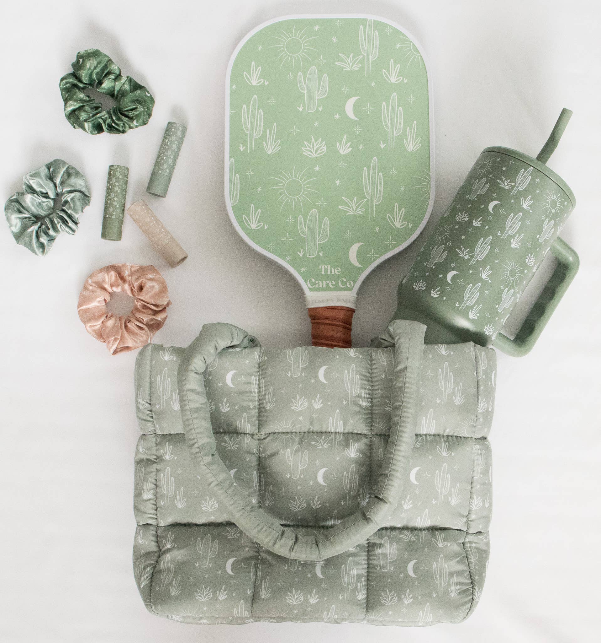 Scrunchie set, Cactus Print Scrunchie Set