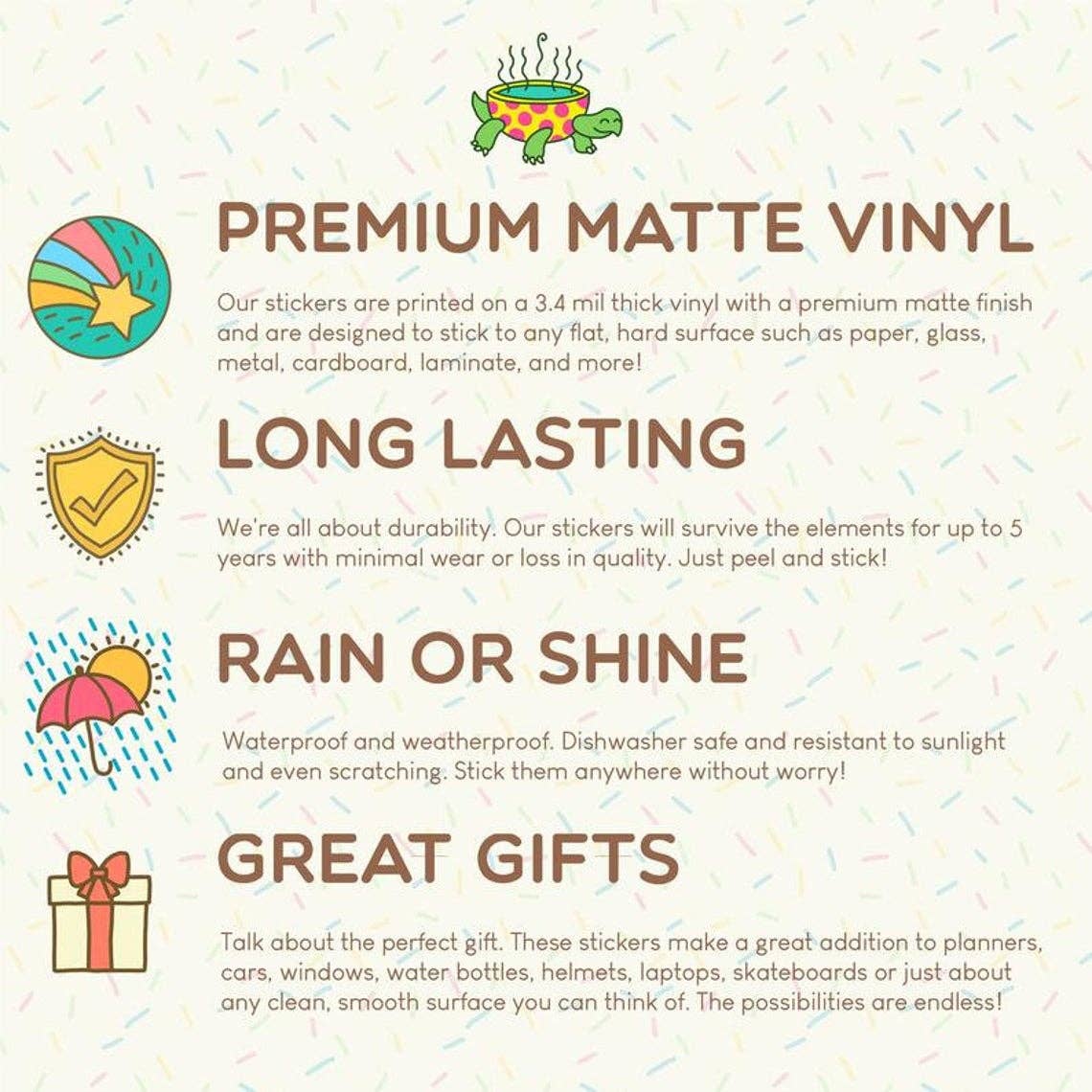 Go Outside Adventure Happy Mountains Outdoorsy Vinyl Sticker