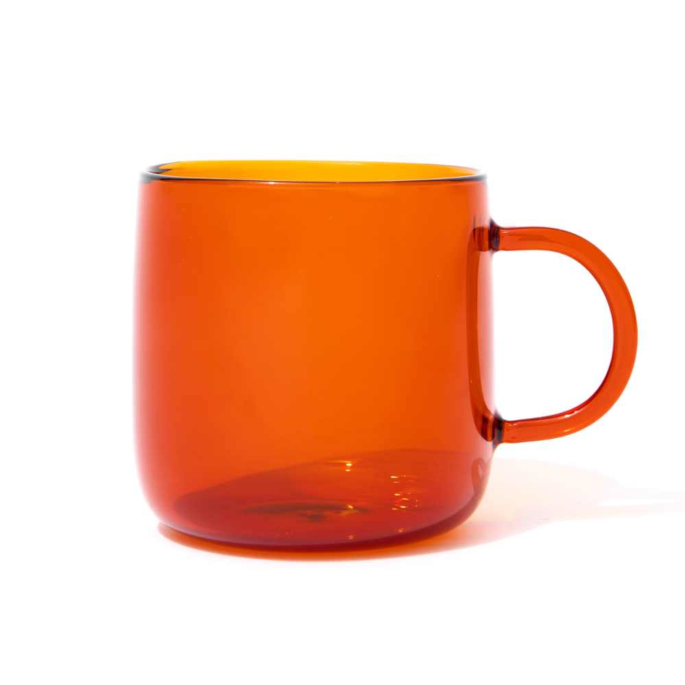 Colorful 12oz Borosilicate Glass Mug
