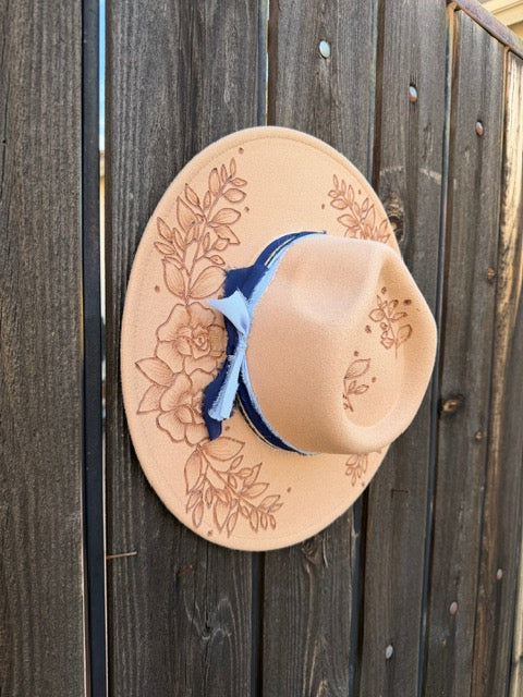 (C) Desert & Pine Design Flatbrim Hat 1