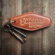 Tucson Leather Motel Keychain