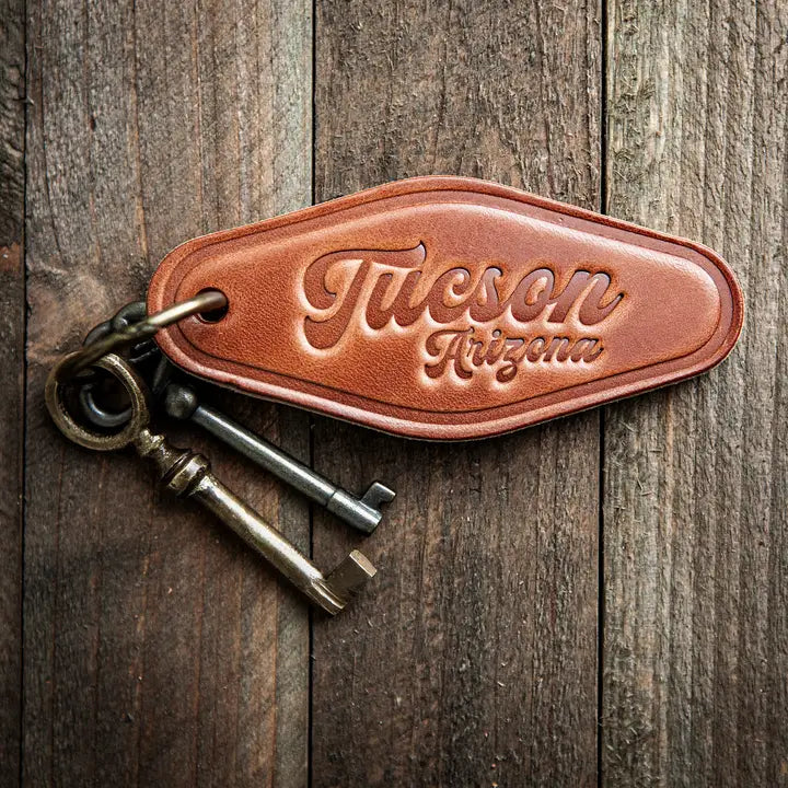 Tucson Leather Motel Keychain