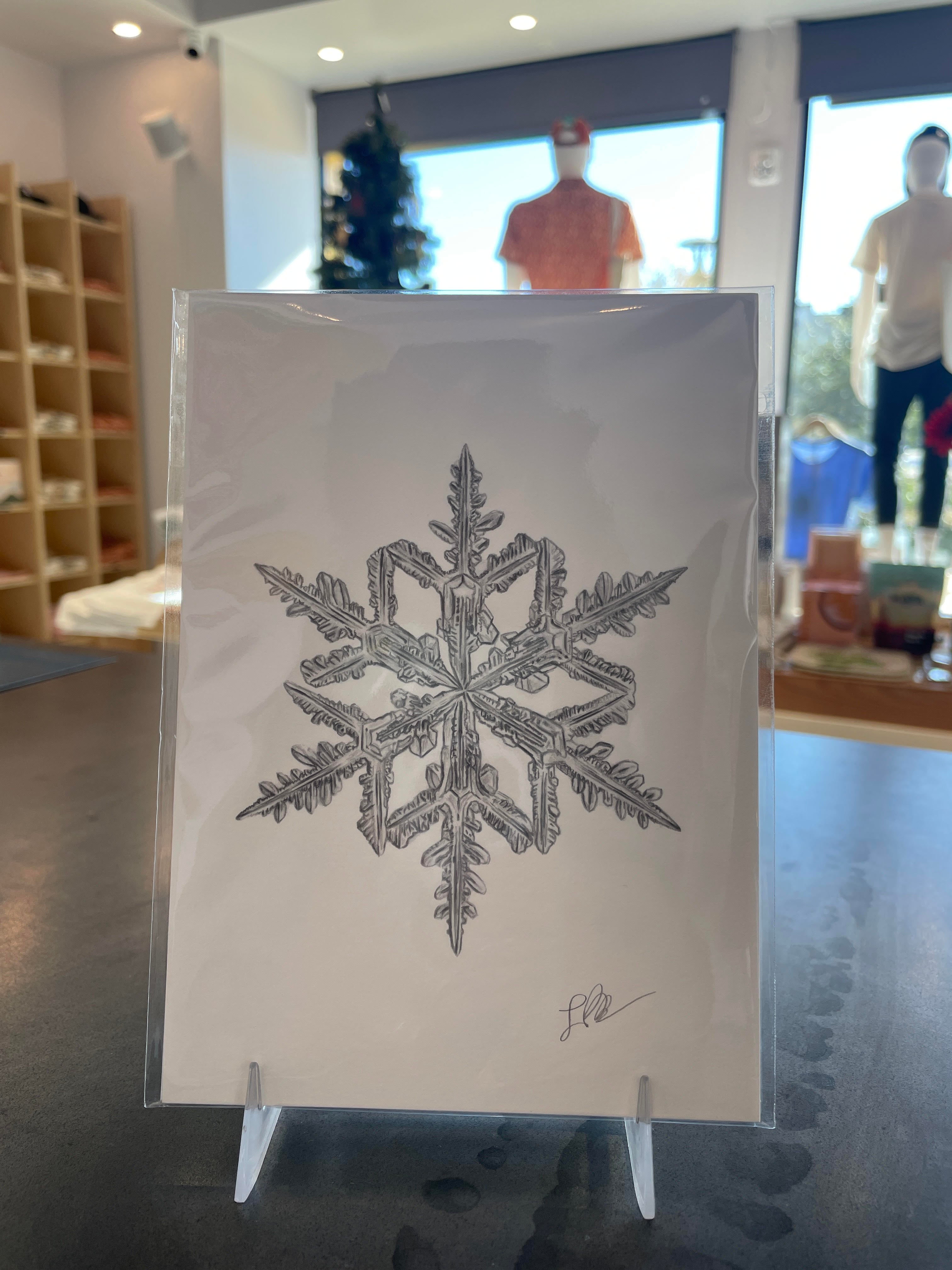 (C) 5x7 - Snowflake Print