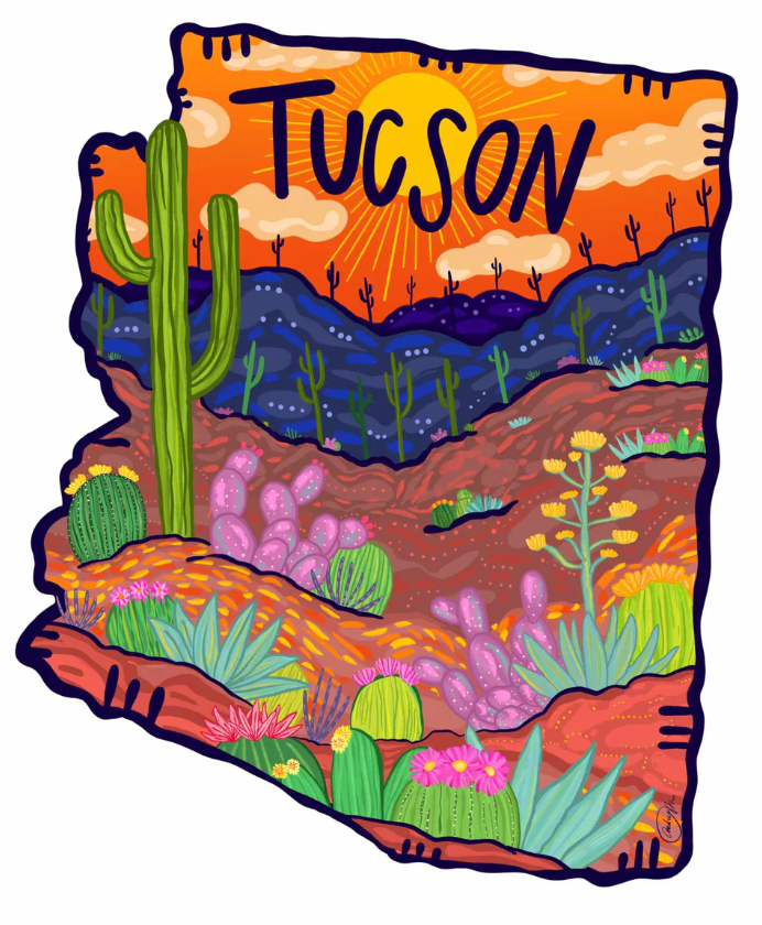 Orange Tucson Art Print