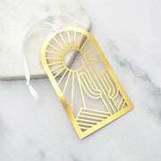 (C) Brass Landscape Ornament