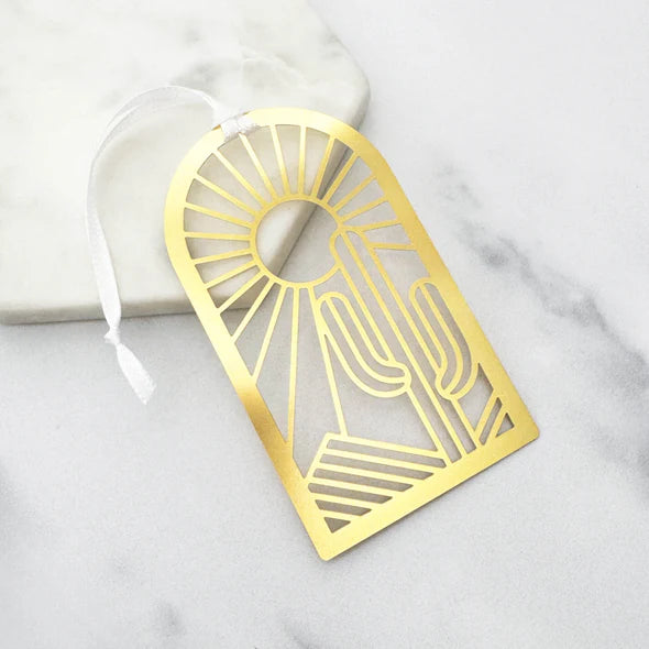 (C) Brass Landscape Ornament