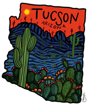 Red Tucson Art Print