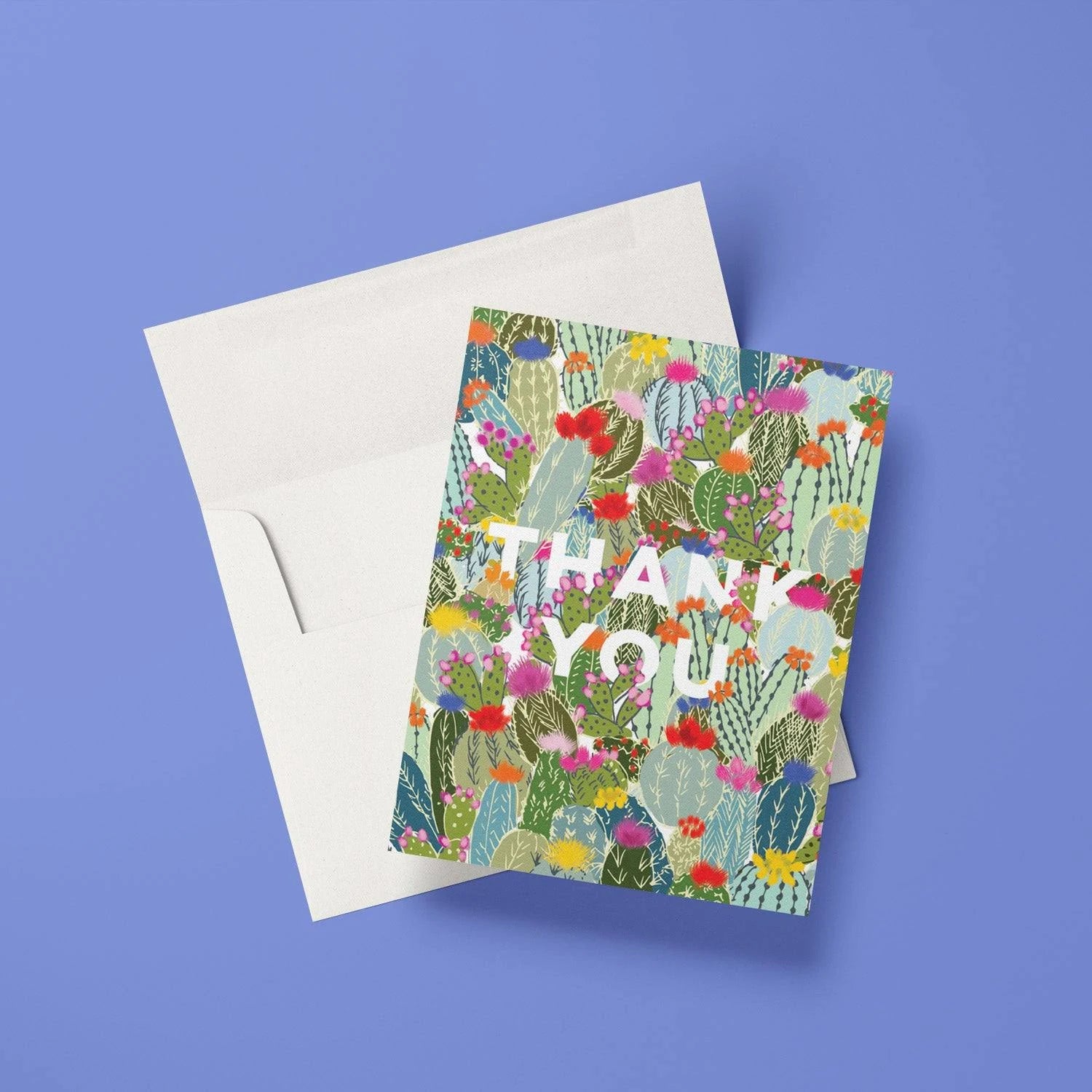 Cactus Explosion Thank Greeting Card | Single
