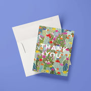 Cactus Explosion Thank Greeting Card | Single