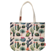 Green Cactus Canvas Tote