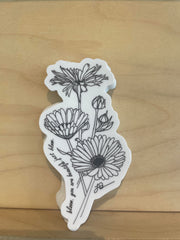(C) Sticker - Flowers