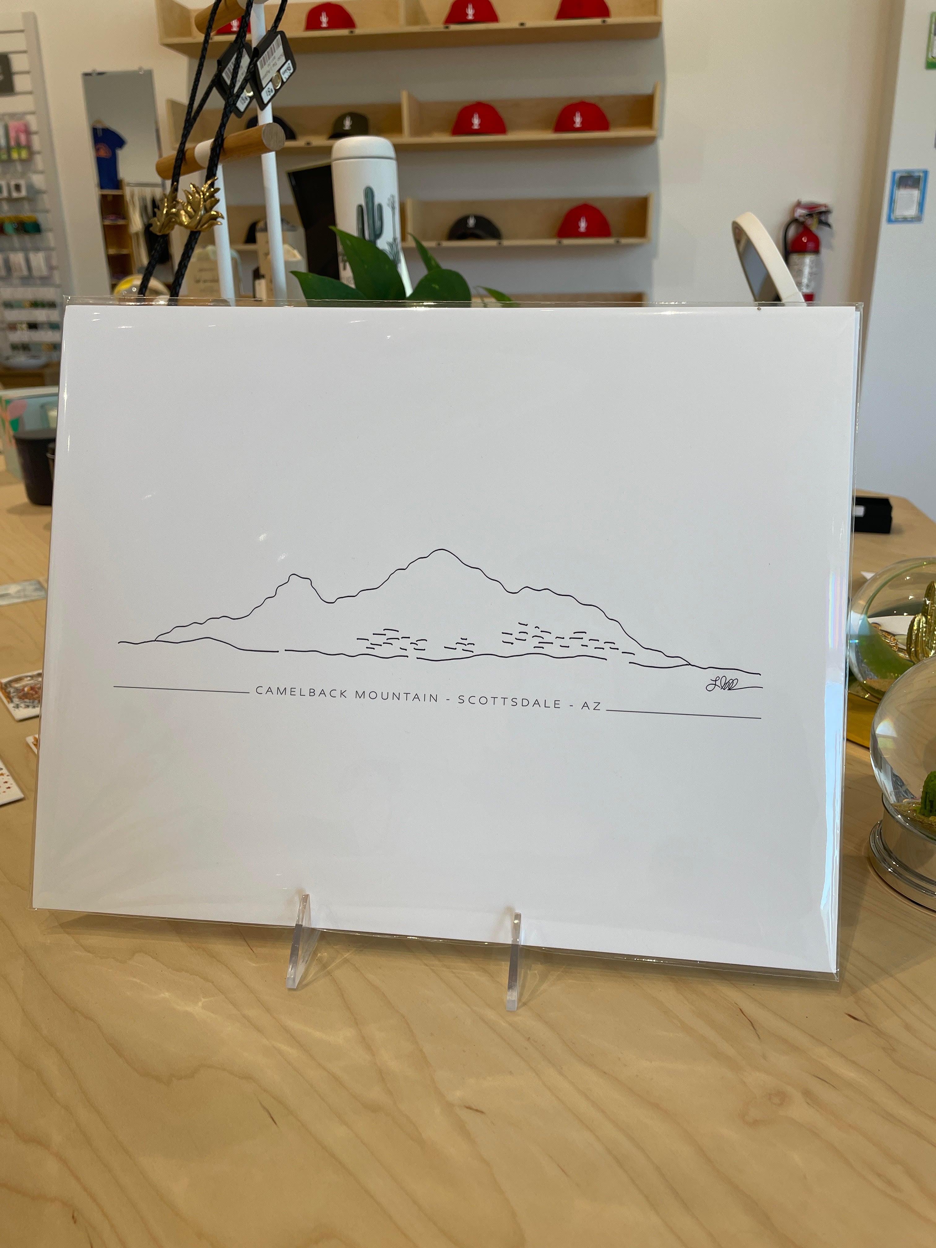 (C) 11x14 - Camelback Mtn Print - labeled