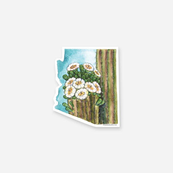 (C) AZ Blooming Saguaro Sticker