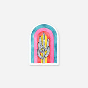 (C) Rainbow Saguaro Sticker