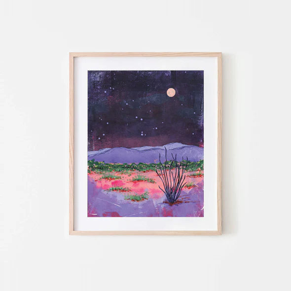 (C) Ocotillo At Night Art Print