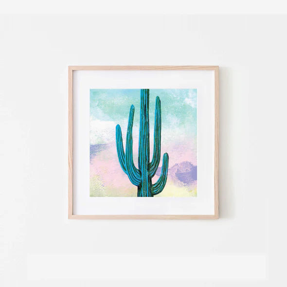 (C) Sherbet Saguaro Art Print