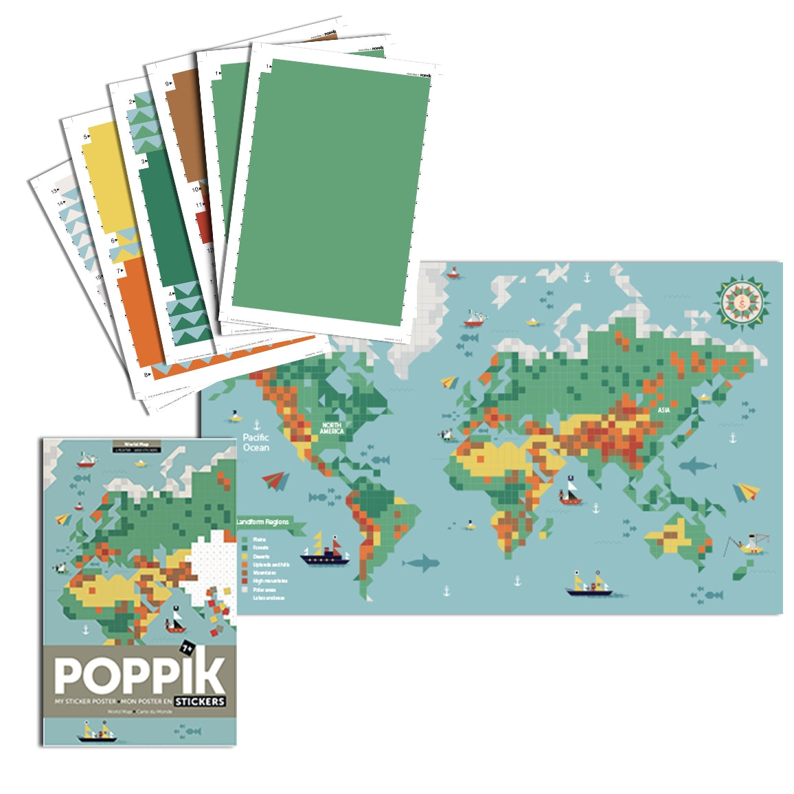 World Map Sticker Poster