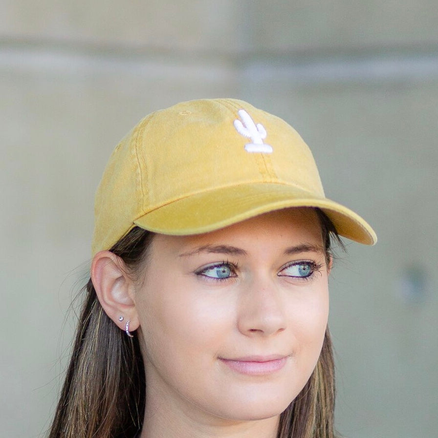 Cactus Dad Hat | Mustard Yellow