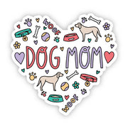 Dog Mom Heart Sticker