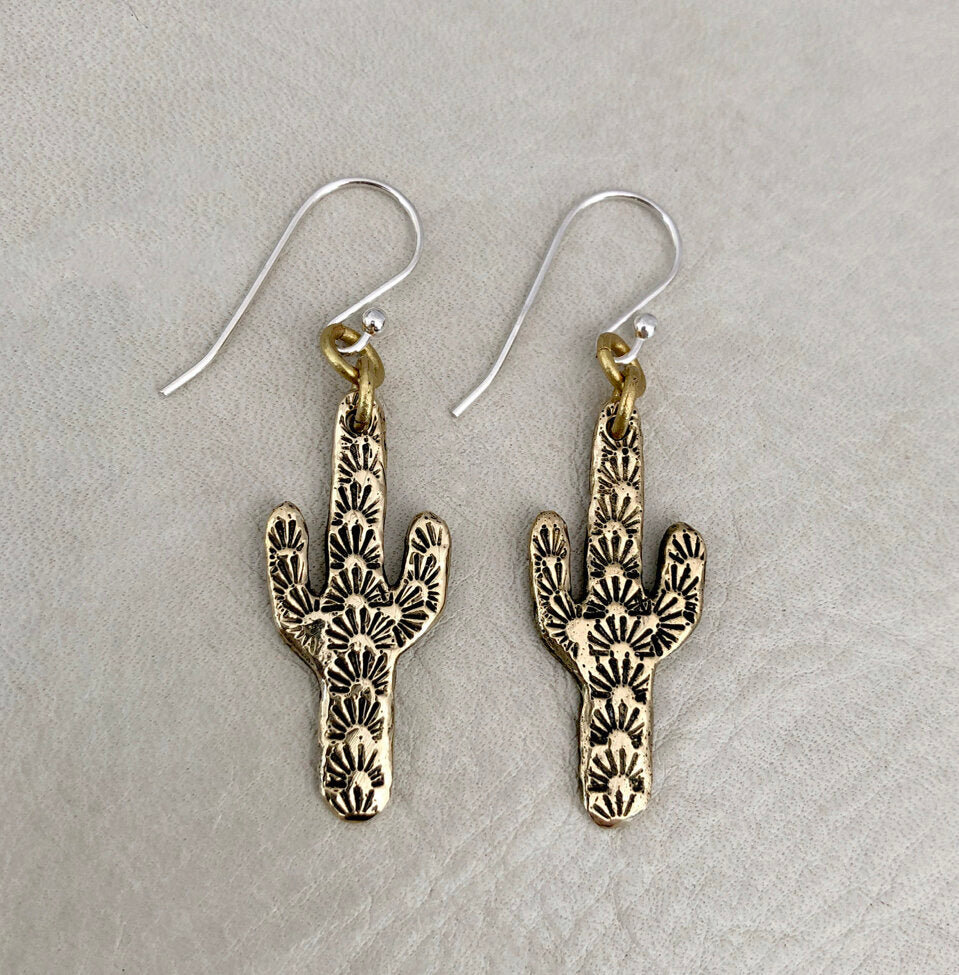 Saguaro Earrings | Brass