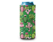 Pink Cactus Slim Can Cooler