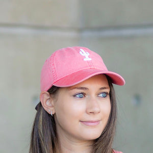 Cactus Dad Hat | Coral