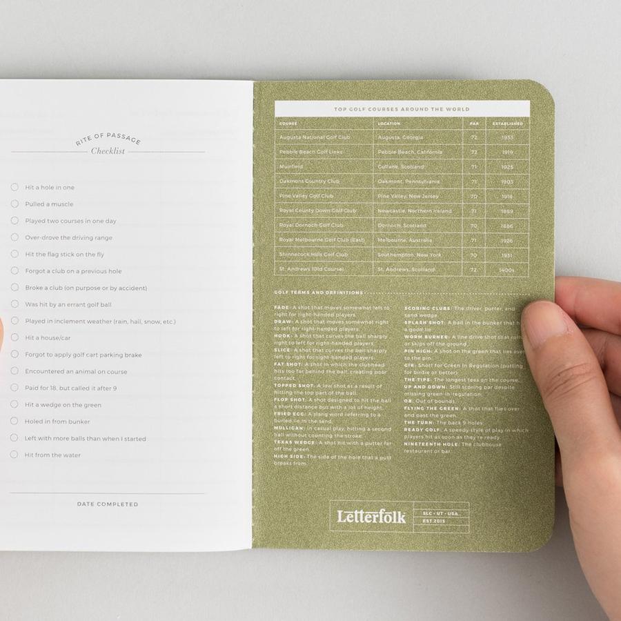 Round of Golf Passport Journal