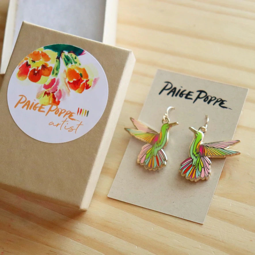 Sunshine Hummingbird Earrings