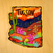 Orange Tucson, AZ Outline Sticker