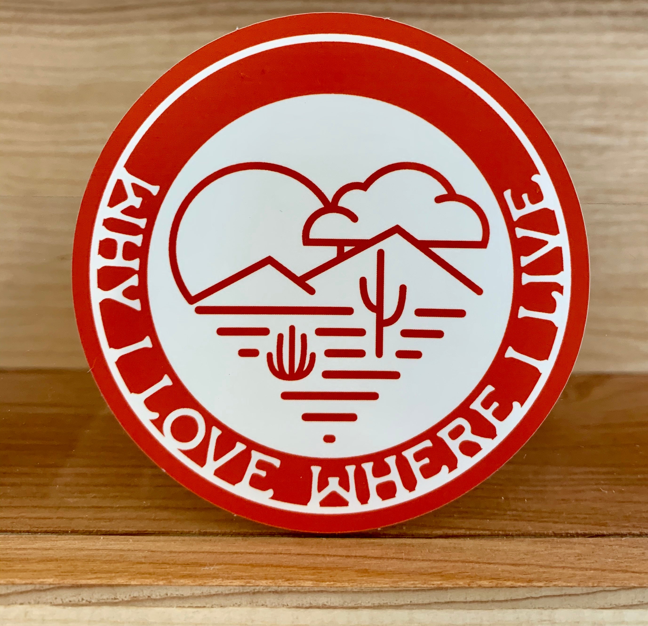 Why I Love Where I Live Sticker | Red