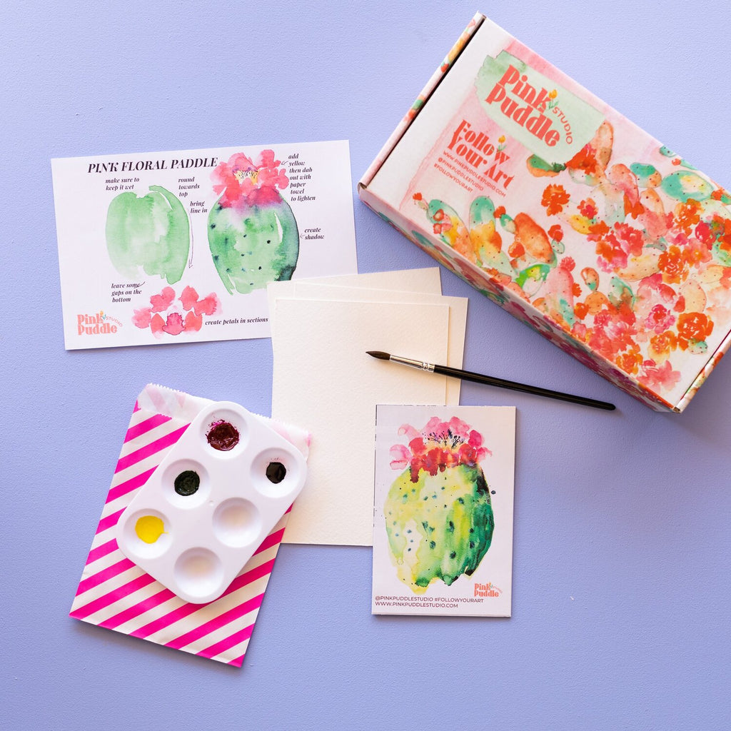 Paddle Cactus DIY Watercolor Mini Kit