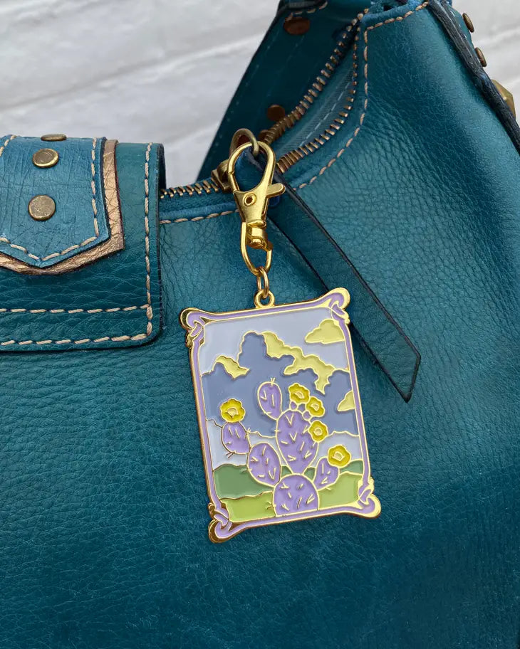 Prickly Pear Keychain or Purse Charm