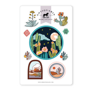Night Cactus Sticker Sheet
