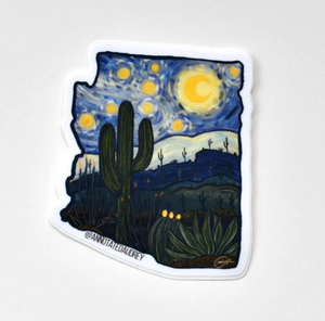 Starry Night Arizona Outline Sticker