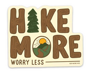 Hike More Worry Less Sticker